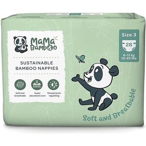 Mama Bamboo Eco Luiers - Medium - Maat 3 28 stuks