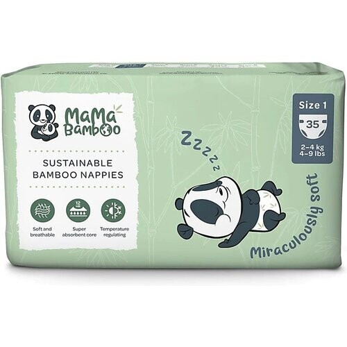 Mama Bamboo Eco Luiers - Newborn - Maat 1 35 stuks