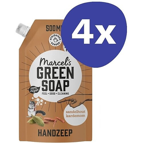 Marcel's Green Soap Handzeep Sandelhout & Kardemom Stazak Multipack x4