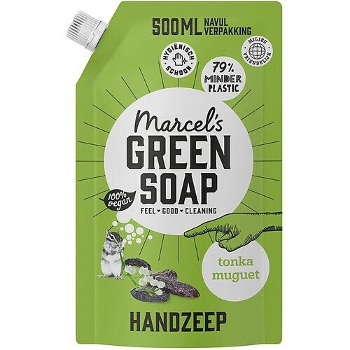 Marcel's Green Soap Handzeep Tonka & Muguet Refill Stazak 500ML