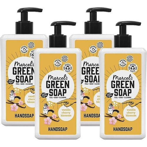 Marcel's Green Soap Handzeep Vanille & Kersenbloesem Multipack x4