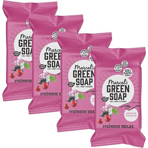 Marcel's Green Soap Hygiënische Schoonmaakdoekjes Multipack x4