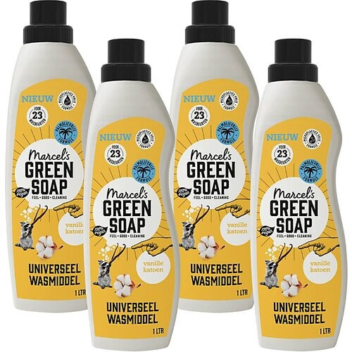 Marcel's Green Soap Wasmiddel Vanille & Katoen Multipack x4