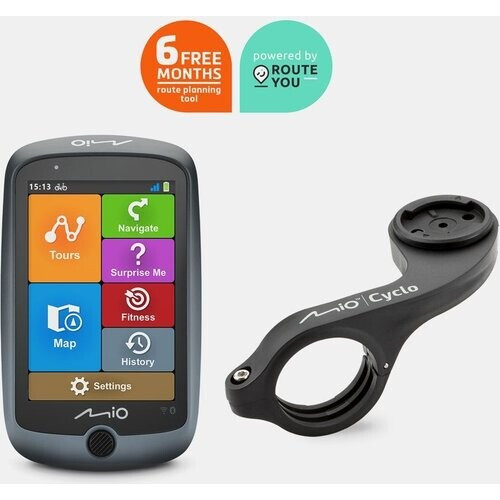Mio Cyclo Discover Connect Bundle Fietscomputer Donkergrijs