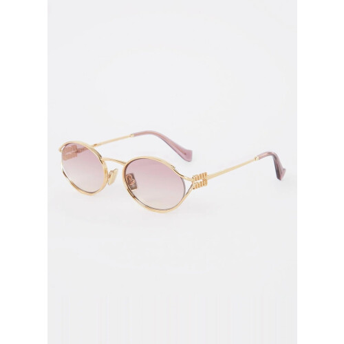 Miu Miu MU 52YS - Retro dameszonnebril - ovaal - goud