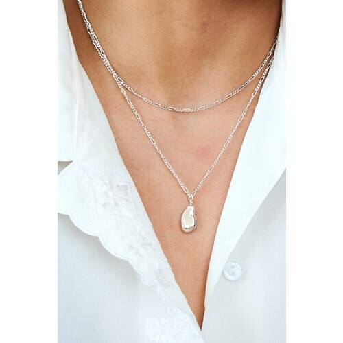 Nouare Jewelry dames vegan Ketting Java Drop Gerecycled Zilver