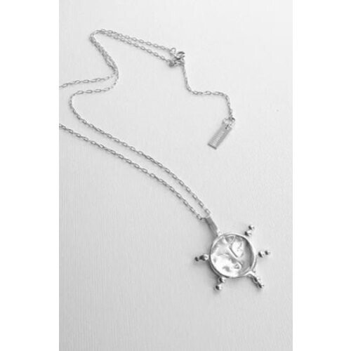 Nouare Jewelry dames vegan Ketting Sun Face Zilver