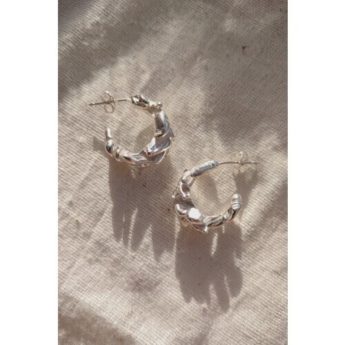 Nouare Jewelry dames vegan Oorbellen Bloom Gerecycled Zilver
