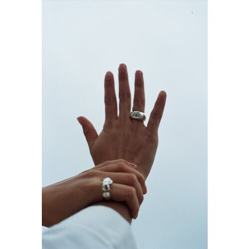 Nouare Jewelry dames vegan Ring Echo Zilver