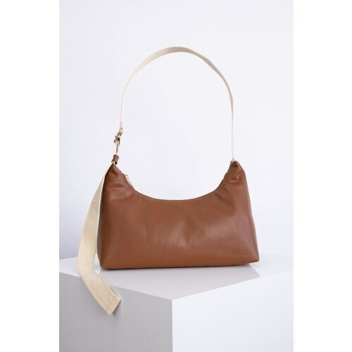 nuuwai dames vegan Baguette Bag Maddie Caramel Bruin