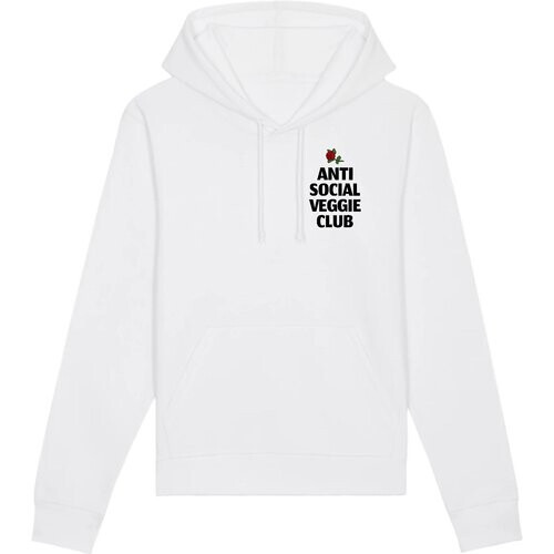 Oat Milk Club dames vegan Anti Social Veggie Club - Biokatoen Hoodie Wit