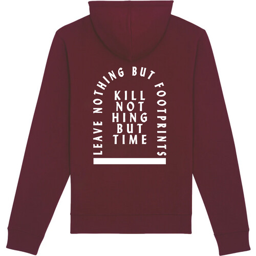 Oat Milk Club mannen vegan Hoodie Kill Nothing But Time Bordeaux