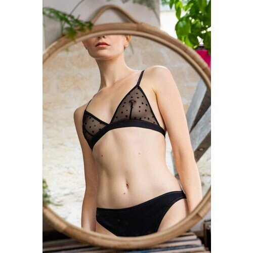 Olly Lingerie dames vegan Bralette Amour Zwart