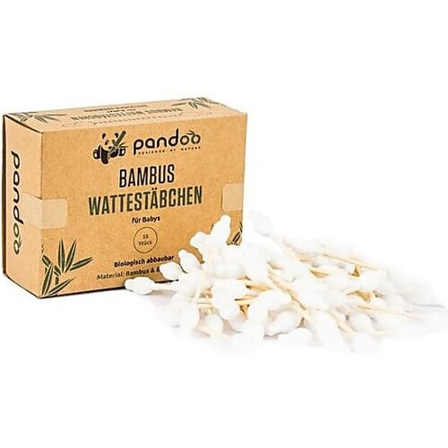 Pandoo Bamboe Wattenstaafjes voor Baby 55 stuks