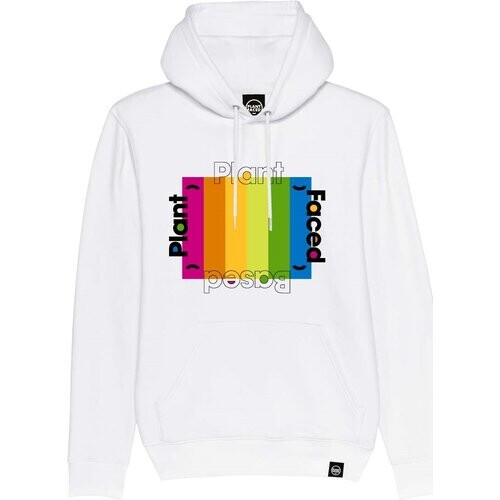 Plant Faced Clothing dames vegan Hoodie Plant Based Rainbow Wit