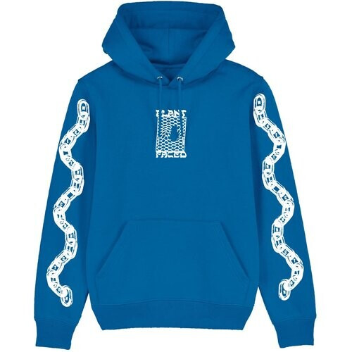 Plant Faced Clothing mannen vegan Hoodie Make The Connection Blauw