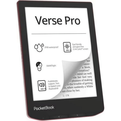 PocketBook Verse Pro - E-reader - 6"E-Paper 300ppi - Rood