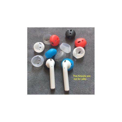 Refurbished A Pair of Anti-Slip Covers for Airpods & Earpods, Transparent.