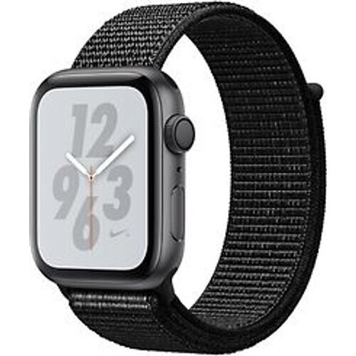 Refurbished Apple Watch Nike+ Series 4 44 mm aluminium spacegrijs met geweven Nike sportbandje [wifi] zwart