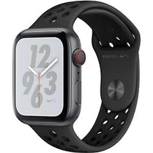Refurbished Apple Watch Nike+ Series 4 44 mm aluminium spacegrijs met Nike sportarmband [wifi + cellular] grijszwart