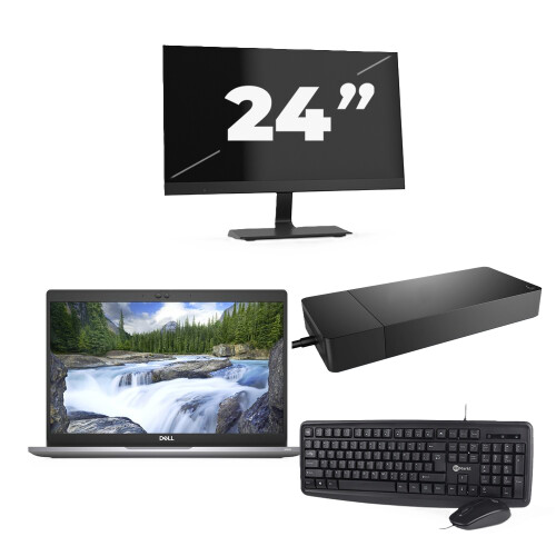 Refurbished Dell Latitude 5320 - Intel Core i5-11e Generatie - 13 inch - 16GB RAM - 256GB SSD - Windows 11 Home + 1x 24 inch Monitor