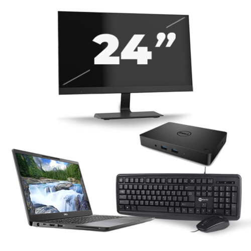 Refurbished Dell Latitude 7300 - Intel Core i5-8e Generatie - 13 inch - 8GB RAM - 256GB SSD - Windows 11 + 1x 24 inch Monitor