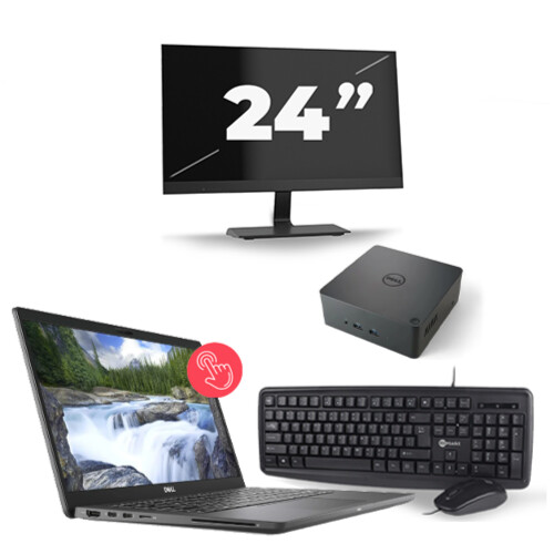 Refurbished Dell Latitude 7310 - Intel Core i5-10e Generatie - 13 inch - 16GB RAM - 256GB SSD - Windows 11 Home + 1x 24 inch Monitor