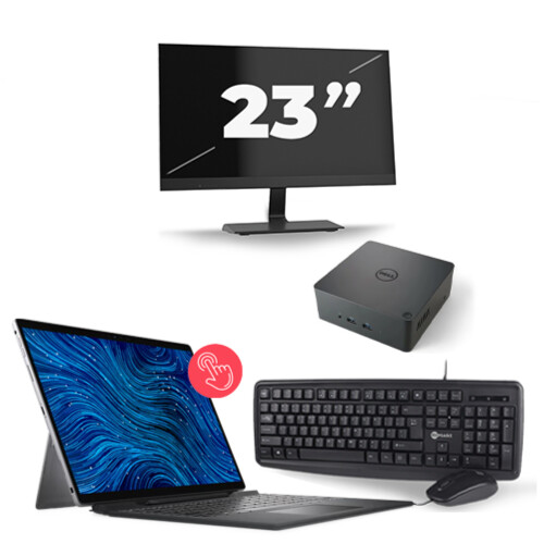 Refurbished Dell Latitude 7320 - Intel Core i7-11e Generatie - 13 inch - 16GB RAM - 256GB SSD - Windows 11 Home + 1x 23 inch Monitor
