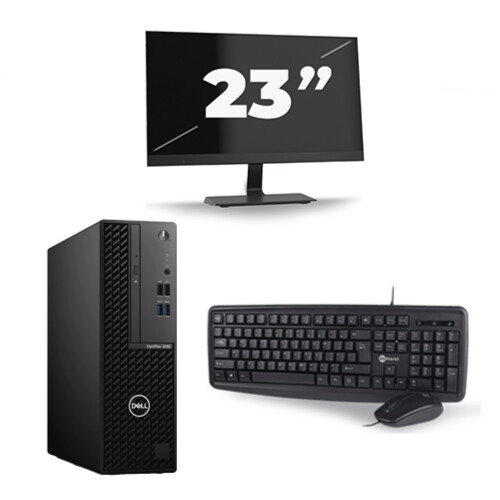 Refurbished Dell Optiplex 3080 Micro USFF - Intel Core i5-10e Generatie - 16GB RAM - 256GB SSD - Windows 11 + 1x 23 inch Monitor