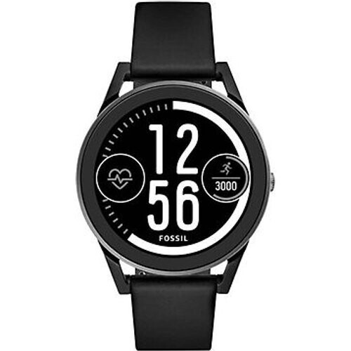 Refurbished Fossil Control 45 mm zwart met siliconen armband zwart [wifi, 3e generatie]