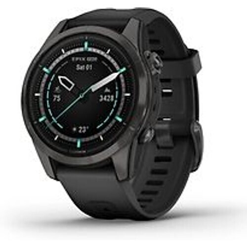 Refurbished Garmin Epix Pro (Gen 2) 42 mm zwart/carbon grijs met grijze polsband [wifi, Sapphire]