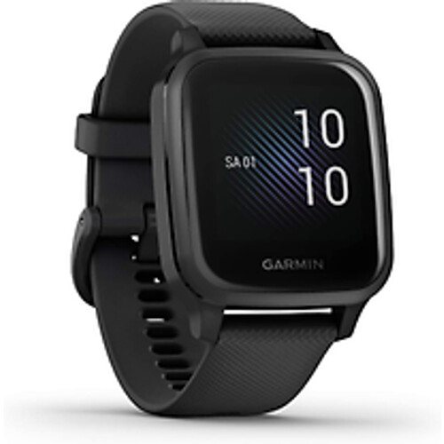 Refurbished Garmin Venu Sq Music 40 mm zwart met siliconenarmband zwart [wifi]