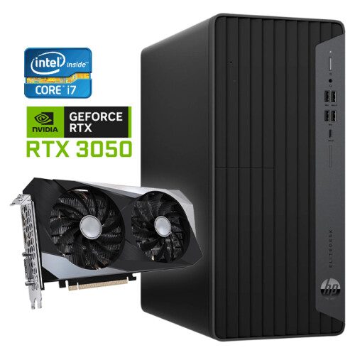 Refurbished HP EliteDesk 800 G6 Tower - Intel Core i7-10e Generatie - 16GB RAM - 512GB SSD - Nvidia RTX 3050 - Win11 - Game PC