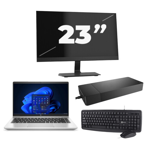 Refurbished HP ProBook 440 G9 - Intel Core i5-12e Generatie - 14 inch - 8GB RAM - 256GB SSD - Windows 11 Home + 1x 23 inch Monitor
