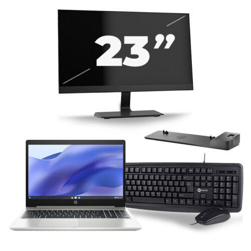 Refurbished HP ProBook 450 G7 - Intel Core i5-10e Generatie - 15 inch - 8GB RAM - 256GB SSD - Windows 11 + 1x 23 inch Monitor