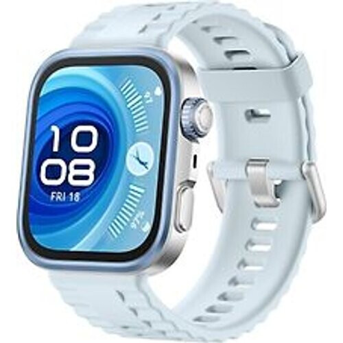 Refurbished Huawei Watch Fit 4 Pro 40 mm zilver met fluoro-elastomeer bandje blauw