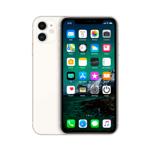 Refurbished iPhone 11 128 GB Wit Als nieuw + Nieuwe batterij