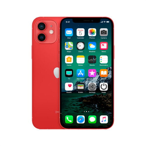 Refurbished iPhone 12 64 GB Rood Als nieuw + Nieuwe batterij