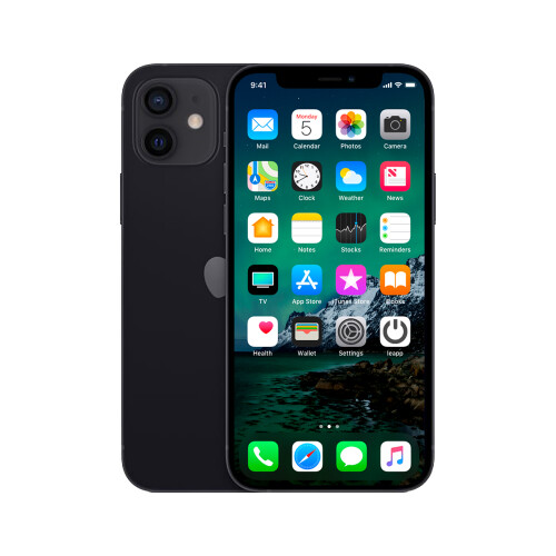 Refurbished iPhone 12 Mini 64 GB Zwart Gebruikt