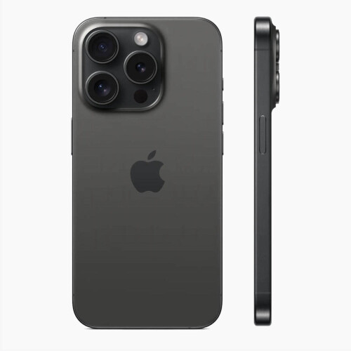 Refurbished iPhone 15 Pro 128 GB Titanium Zwart Als nieuw + Nieuwe batterij