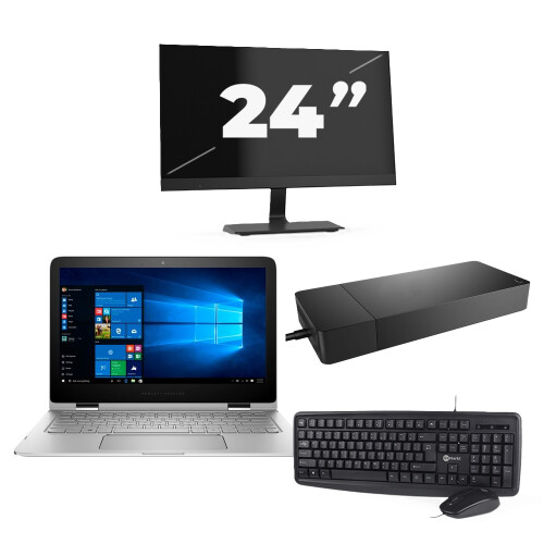 Refurbished Lenovo Thinkpad E14 G2 - Intel Core i7-11e Generatie - 14 inch - 8GB RAM - 256GB SSD - Windows 11 Home + 1x 24 inch Monitor