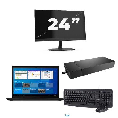 Refurbished Lenovo ThinkPad X13 Gen 2 - Intel Core i5-11e Generatie - 13 inch - 8GB RAM - 256GB SSD - Windows 11 Home + 1x 24 inch Monitor