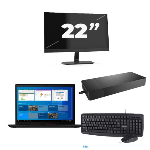 Refurbished Lenovo Thinkpad X13 Gen 2 - Intel Core i5-11e Generatie - 13 inch - 16GB RAM - 256GB SSD - Windows 11 + 1x 22 inch Monitor