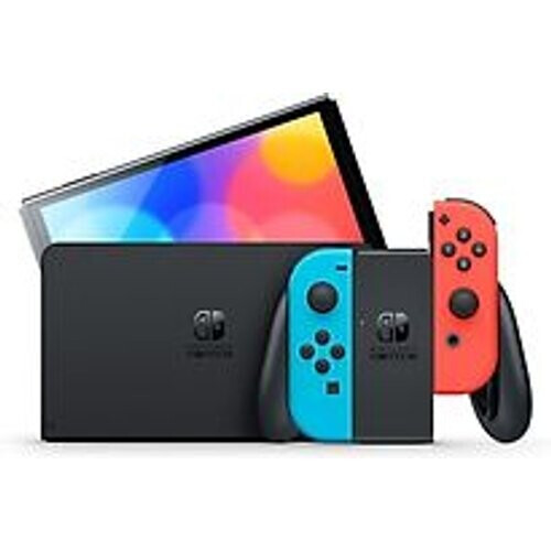 Refurbished Nintendo Switch OLED 64GB [incl. controller roodblauw] zwart