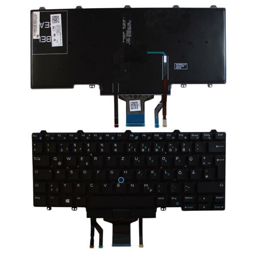 Refurbished Notebook keyboard for Dell Latitude E5450 Backlit without Frame German