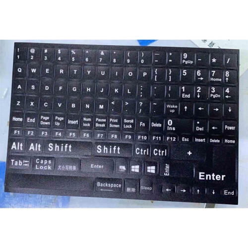 Refurbished Notebook Keyboard Stickers US Black-White Full Key version
