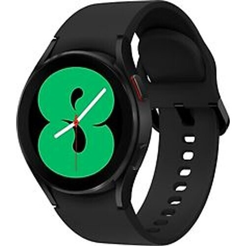 Refurbished Samsung Galaxy Watch4 40 mm aluminium kast zwart op siliconen bandje zwart [wifi]