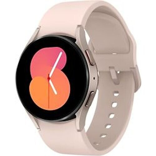 Refurbished Samsung Galaxy Watch5 40 mm horlogekast van Pink Gold Aluminium op Pink Gold Sport Band S/M [Wi-Fi + 4G]