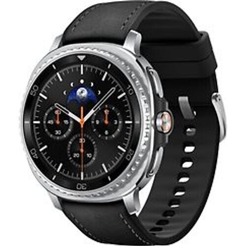 Refurbished Samsung Galaxy Watch8 Classic 46 mm aluminium kast black op Hybrid Band black [Wi-Fi]