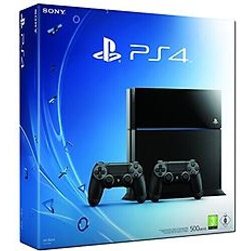 Refurbished Sony PlayStation 4 (500 GB)  [incl. 2 draadloze controllers] zwart